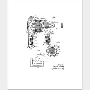 Hair dryer vintage patent drawing Posters and Art